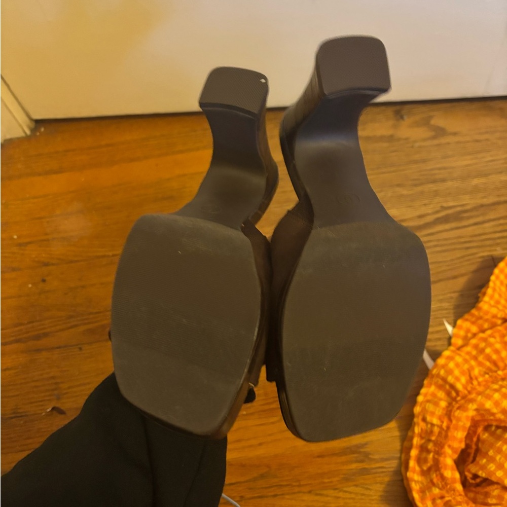 A New Day Dark Brown Slide Sandals - Picture 3 of 3